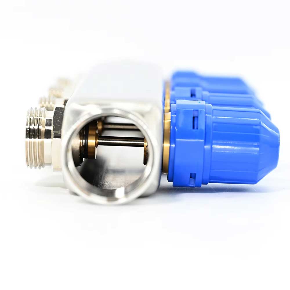 Edelstahl AISI304 Verteiler für Fußbodenheizung, mit Durchflussmesser und Rücklaufverteiler mit Thermostatschraube G1"*50MM