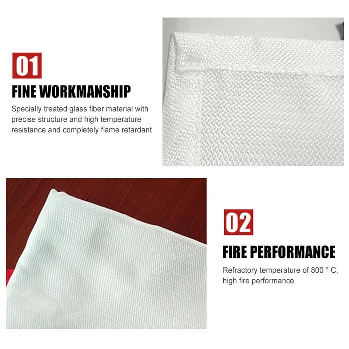 Emergency Fire Blanket - Fire Safety Cover for Home, Boat, and Camping