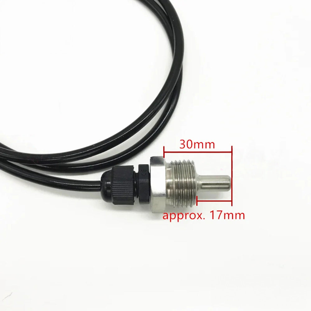 DS18B20 Digital Temperature Sensor Probe Screw Thread BSP 1/2" 1m PVC 3 Wire Cable SUS304 Stainless Sleeve Thermal Detector