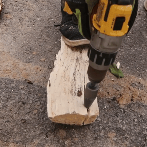 Broca de taladro para partir leña de 32/42/50MM con punta de cono de madera con mango cuadrado/redondo/hexagonal