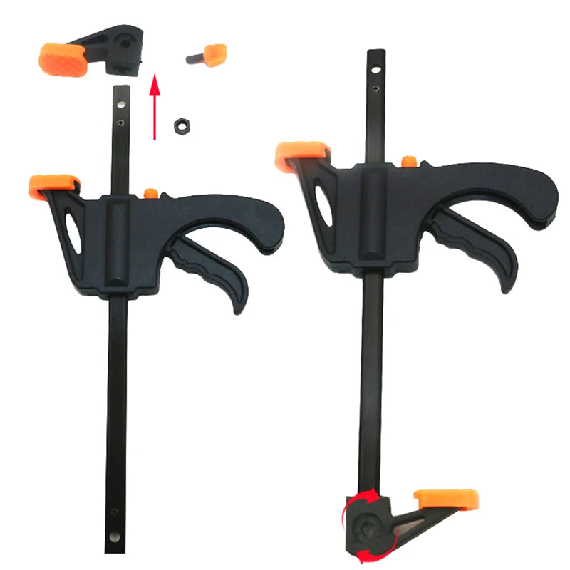 Abrazaderas de Carpintería de Liberación Rápida de 4' - Kit de Barras de Nailon Portátil para DIY
