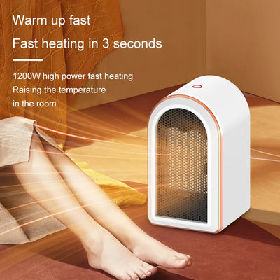 1200W Two Speed Portable Heating Fan Indoor Energy-saving Space Heater For Use In Rooms Offices Desktops And Household Use
