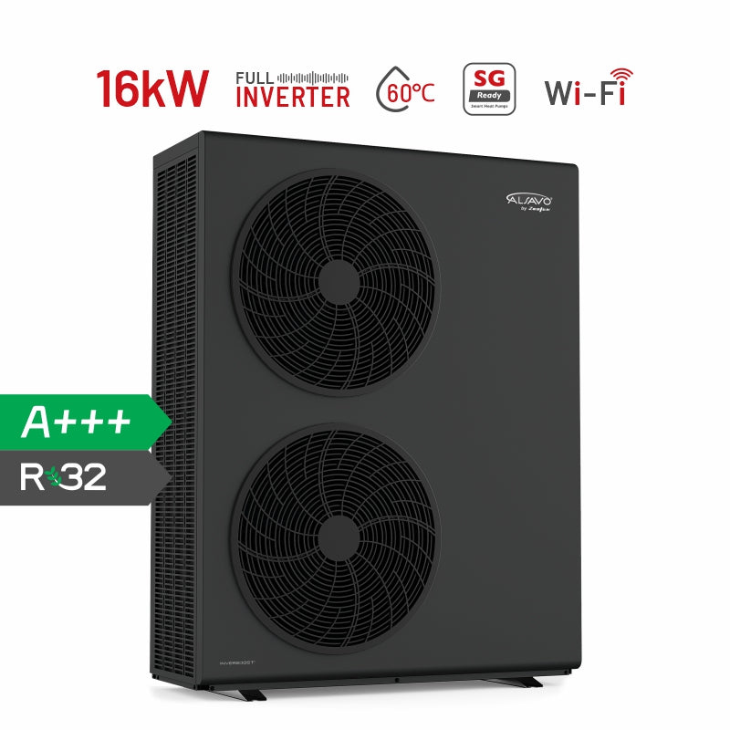 ALSAVO 16kW Air Source Heat Pump Monoblock - Double Fans - Inverboost Multifunctional ASHP hot water