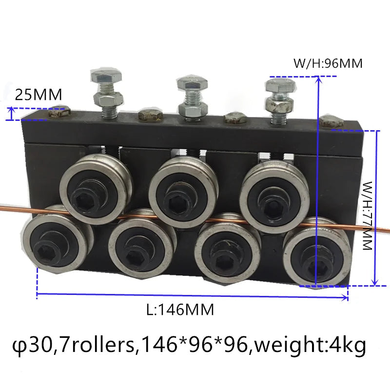 Hochwertige Richtmaschine für Aluminiumdrähte (1,5–3 mm, 9 Rollen)