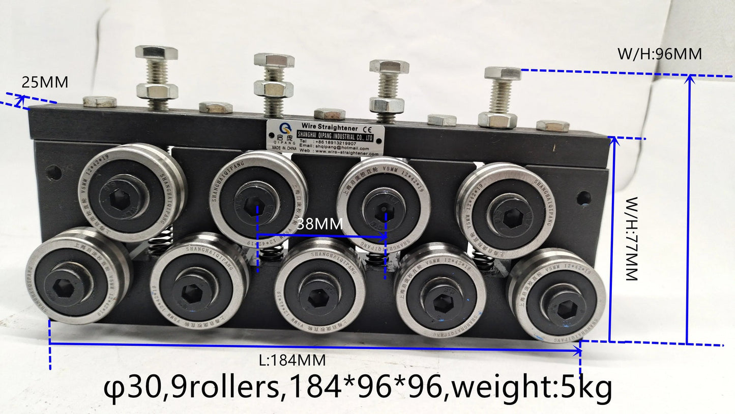 Hochwertige Richtmaschine für Aluminiumdrähte (1,5–3 mm, 9 Rollen)