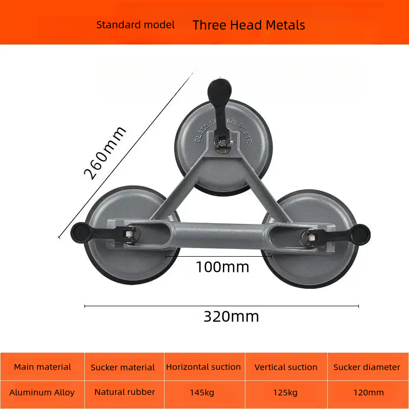 Aluminum Alloy Suction Cup with Single/Double/Triple Claws Vacuum Lifter for Glass and Tile