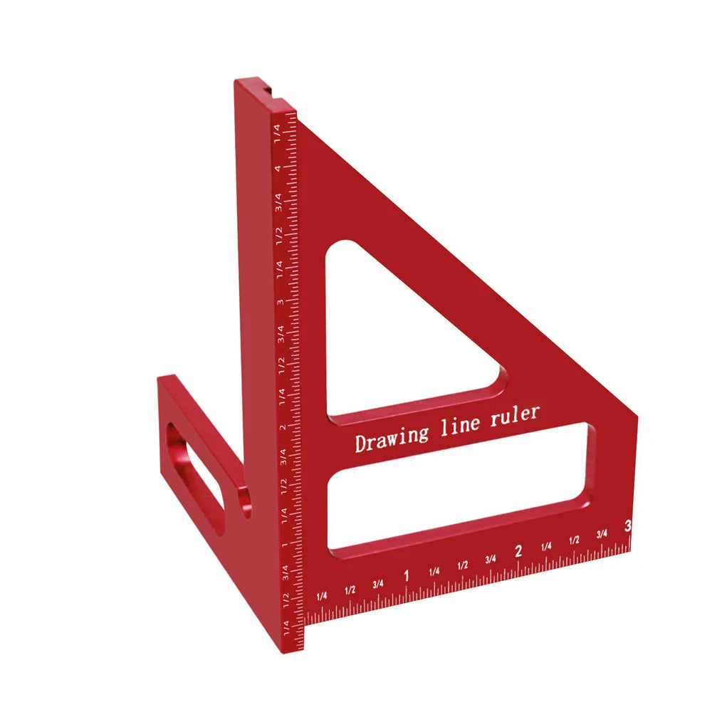 3D Precyzyjny Aluminiowy Kątownik Mierniczy 45°/90° Kątomierz Stolarski