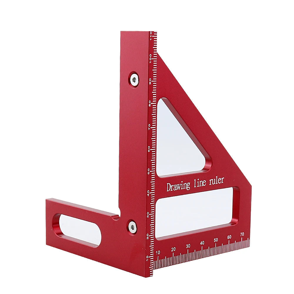 3D Precision Aluminum Alloy Miter Triangle Ruler 45°/90° Woodworking P ...
