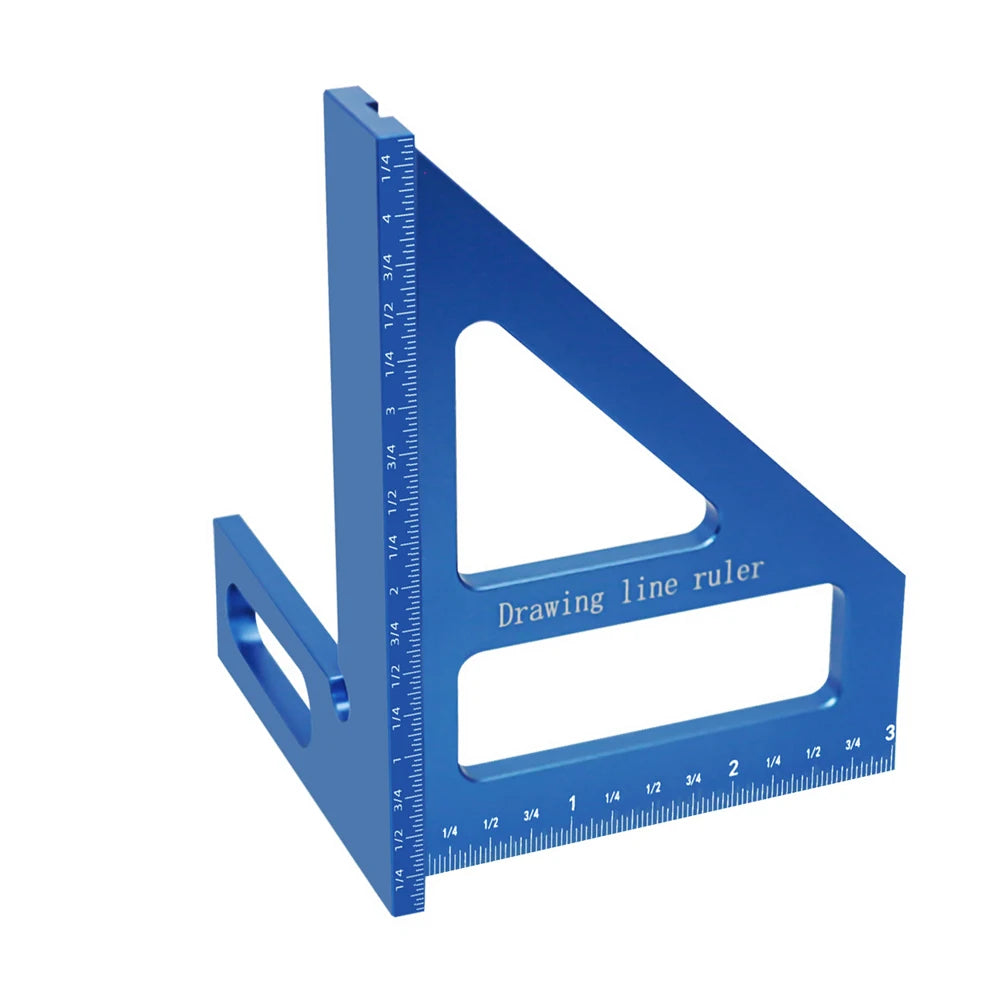 3D Precyzyjny Aluminiowy Kątownik Mierniczy 45°/90° Kątomierz Stolarski