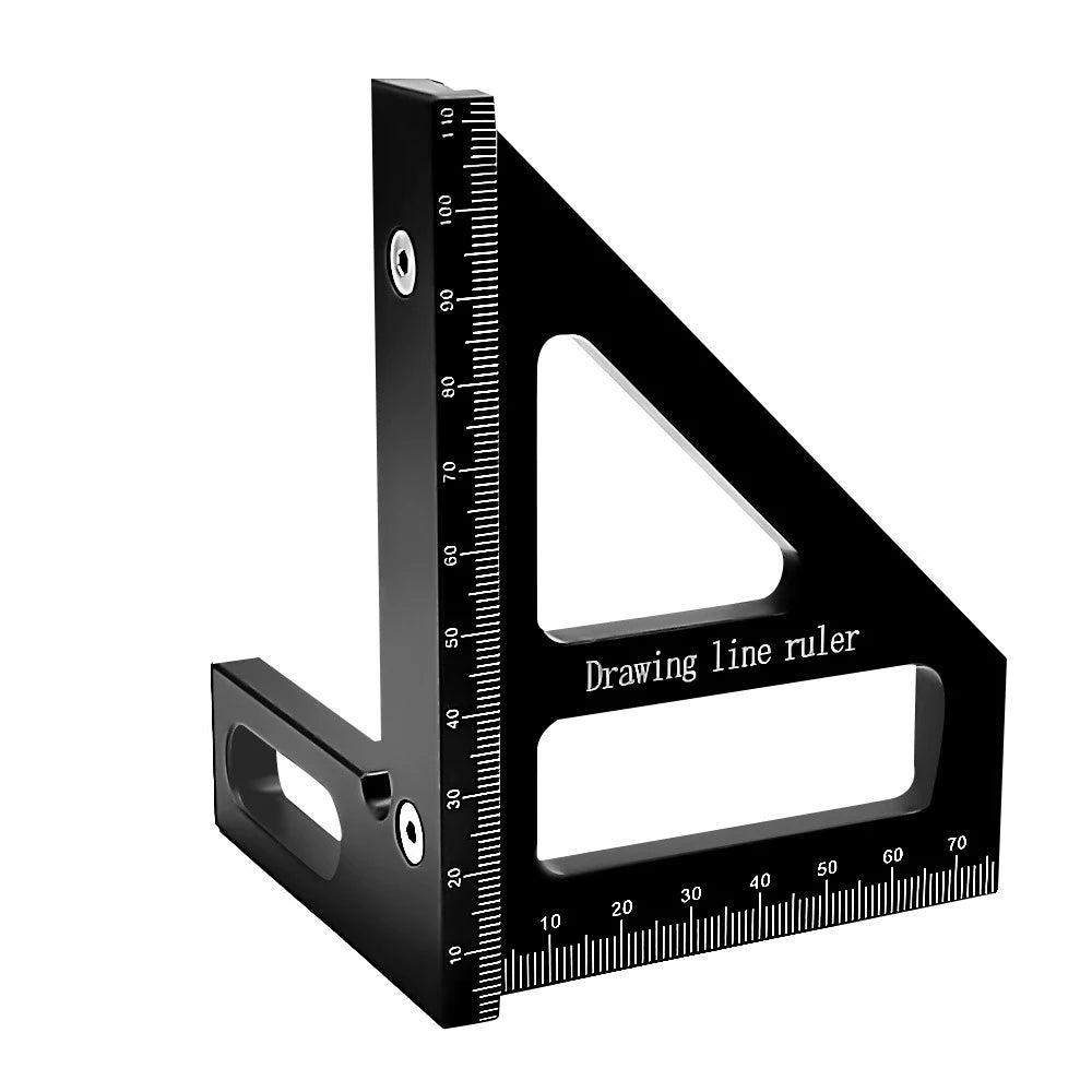 3D Precyzyjny Aluminiowy Kątownik Mierniczy 45°/90° Kątomierz Stolarski