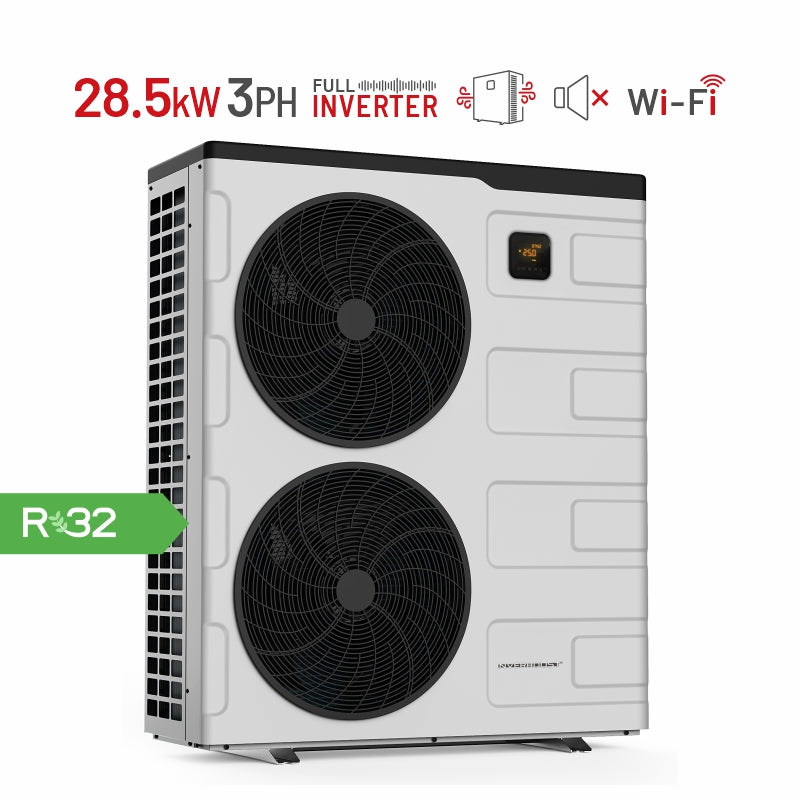 Zealux 7,5 kW~28,5 kW INVERBOOST Elite Pool-Wärmepumpe - Einzel-/Doppellüfter