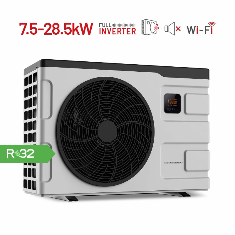 Zealux 7,5 kW~28,5 kW INVERBOOST Elite Pool-Wärmepumpe - Einzel-/Doppellüfter