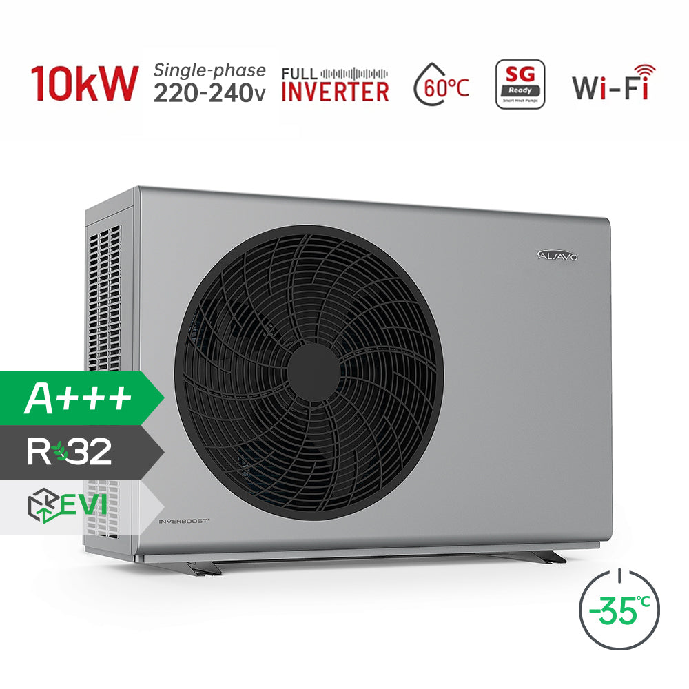 ALSAVO evi 10kW~19kW Air Source Heat Pump Monoblock - Single/Double Fans - Inverboost Multifunctional/hot water