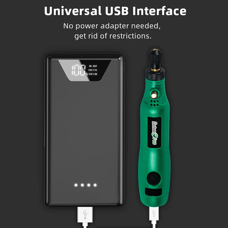 Mini perceuse sans fil, stylo de sculpture électrique, vitesse Variable, USB, perceuse sans fil, Kit d'outils rotatifs, stylo graveur pour meulage et polissage