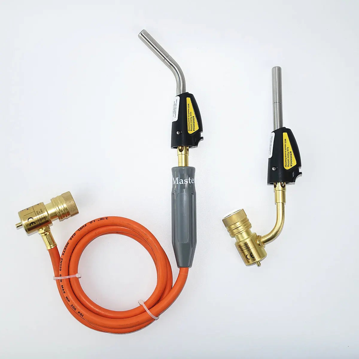 Soplete de Soldadura con Gas Mapp con Manguera de 1.5m, Encendido Piezoeléctrico, Conexión CGA600 - Ideal para Soldadura Fuerte, BBQ, HVAC, Fontanería y Calefacción.