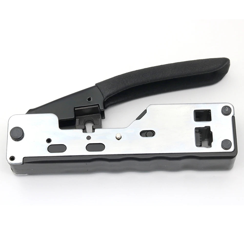 Herramienta de Crimpado RJ45 Todo en Uno para Conectores Cat5/Cat6/Cat7 con Pelacables y Abrazadera 8P8C