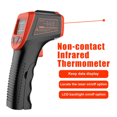 LCD Industrial Electronic Thermometer NonContact -50~600°C Digital Laser Temperature Meter Gun Laser Point Infrared Thermometer