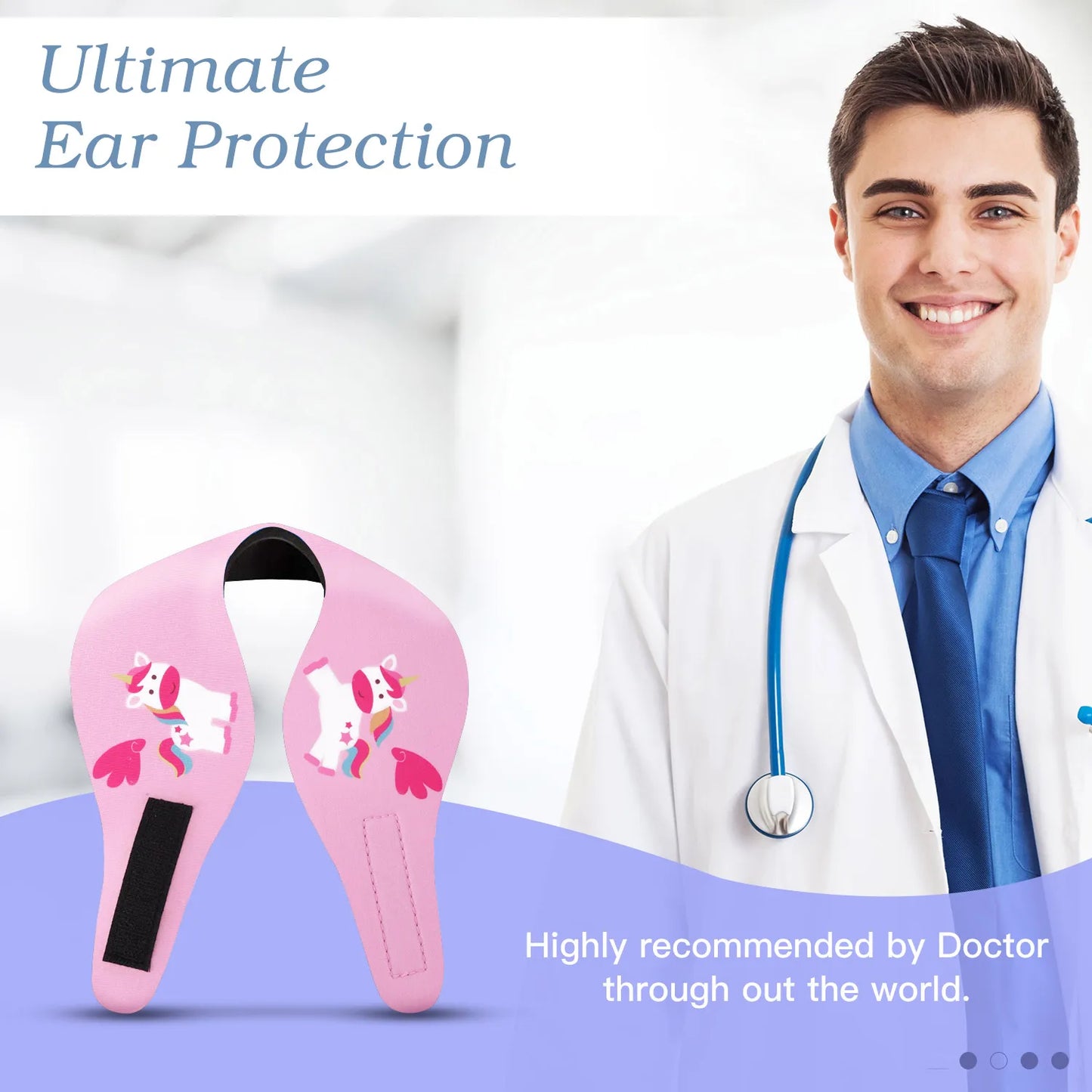 Pulsera Ajustable para Protección de Oídos Impermeable para Baño, Natación y Buceo