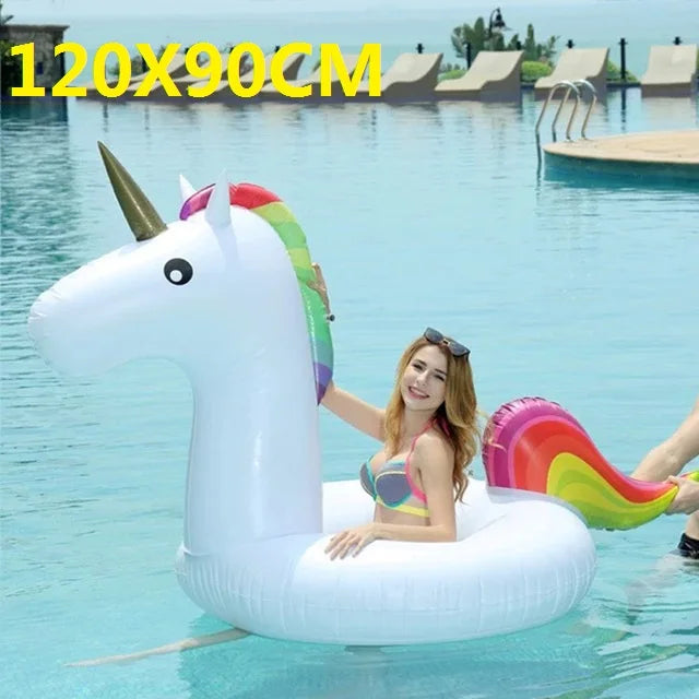 160CM Giant Unicorn Inflatable Swim Ring | For Adults | Pool & Beach Party Essential