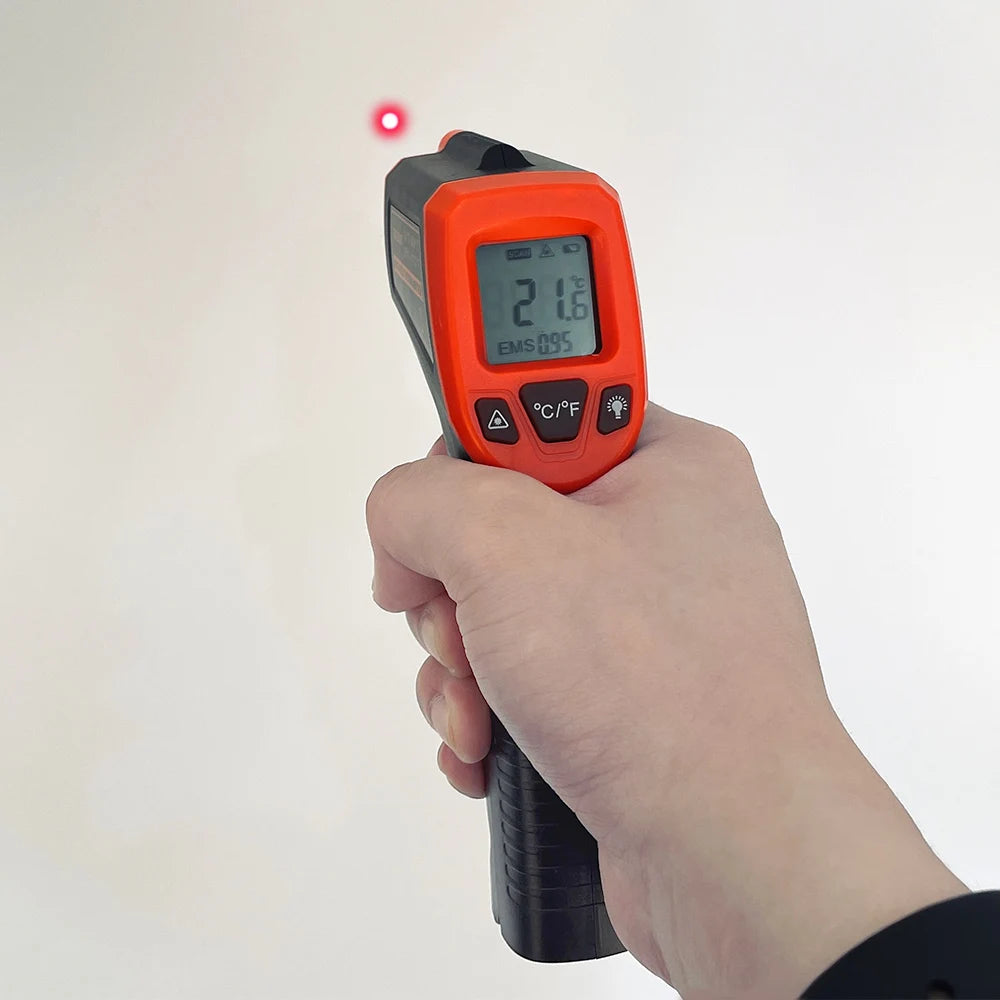Bezkontaktowy termometr na podczerwień z wyświetlaczem LCD i wskaźnikiem laserowym