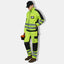 Fluorescent Yellow Safety Work Suit: Hi-Vis Reflective Stripes Uniform with Multi-Pocket