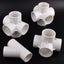 White PVC Multi-Way Connector: 20~50mm Water Pipe Fittings for Garden, Aquarium, and Tank Supplies