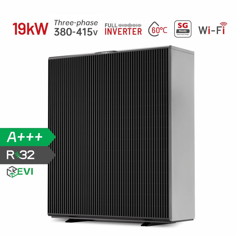 Zealux Inverboost Plus EVI 10–19kW Monoblock Air-to-Water Heat Pump, Single & Dual Fan, Multifunctional Heating Cooling DHW