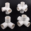 White PVC Multi-Way Connector: 20~50mm Water Pipe Fittings for Garden, Aquarium, and Tank Supplies