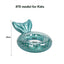 Anillo inflable de sirena con respaldo, flotador para piscina para adultos, adolescentes y niños, tubo para juegos acuáticos, colchoneta para nadar y juguetes para piscina.
