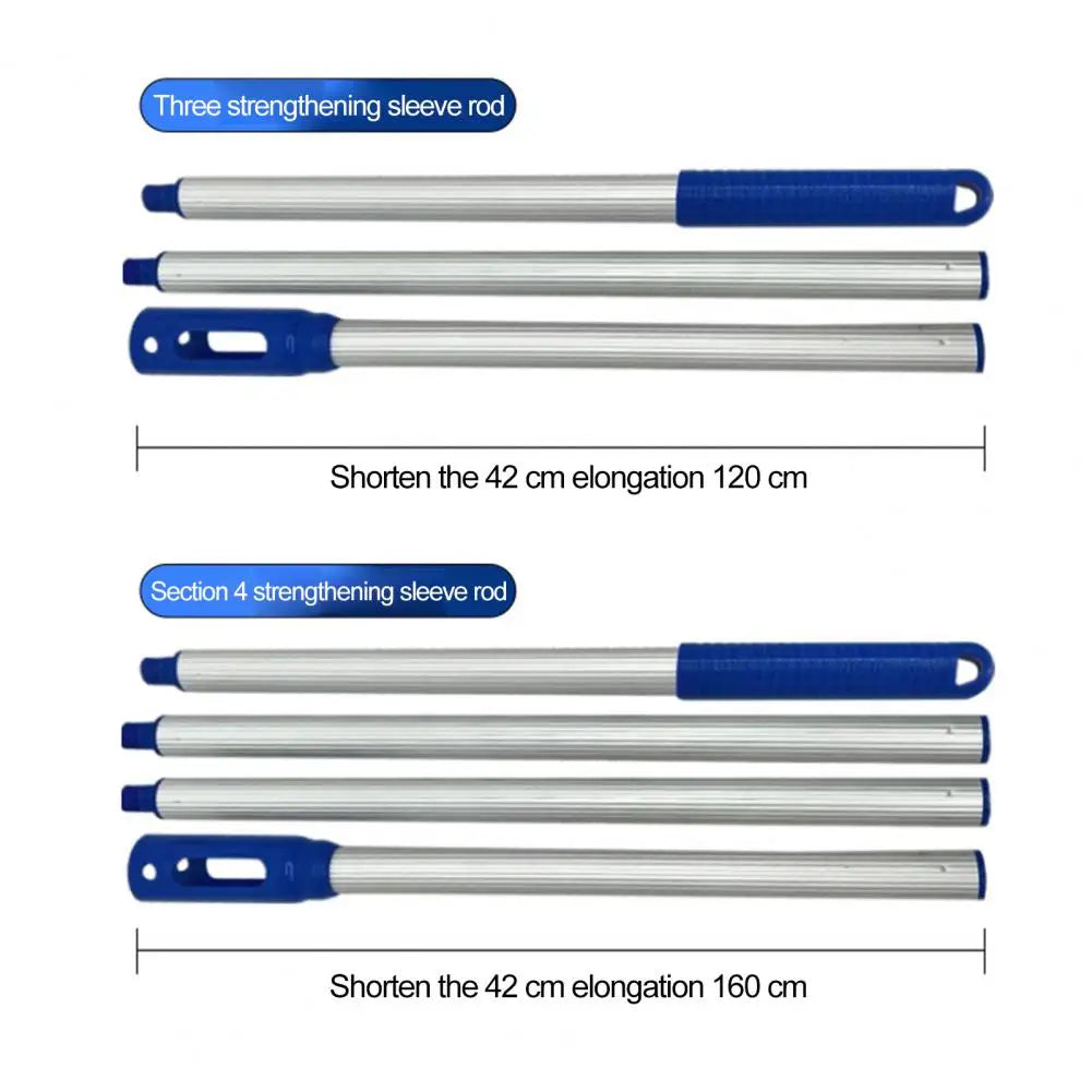4-Section Telescopic Pool Cleaning Pole, Adjustable 90-160cm, Anti-Oxidation Aluminum Alloy, Rust-Resistant, Non-Slip Grip for Skimmers & Brushes