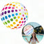 Colorful Striped Transparent Inflatable Beach Ball for Beach, Pool, and Party Games (Ages 14+）