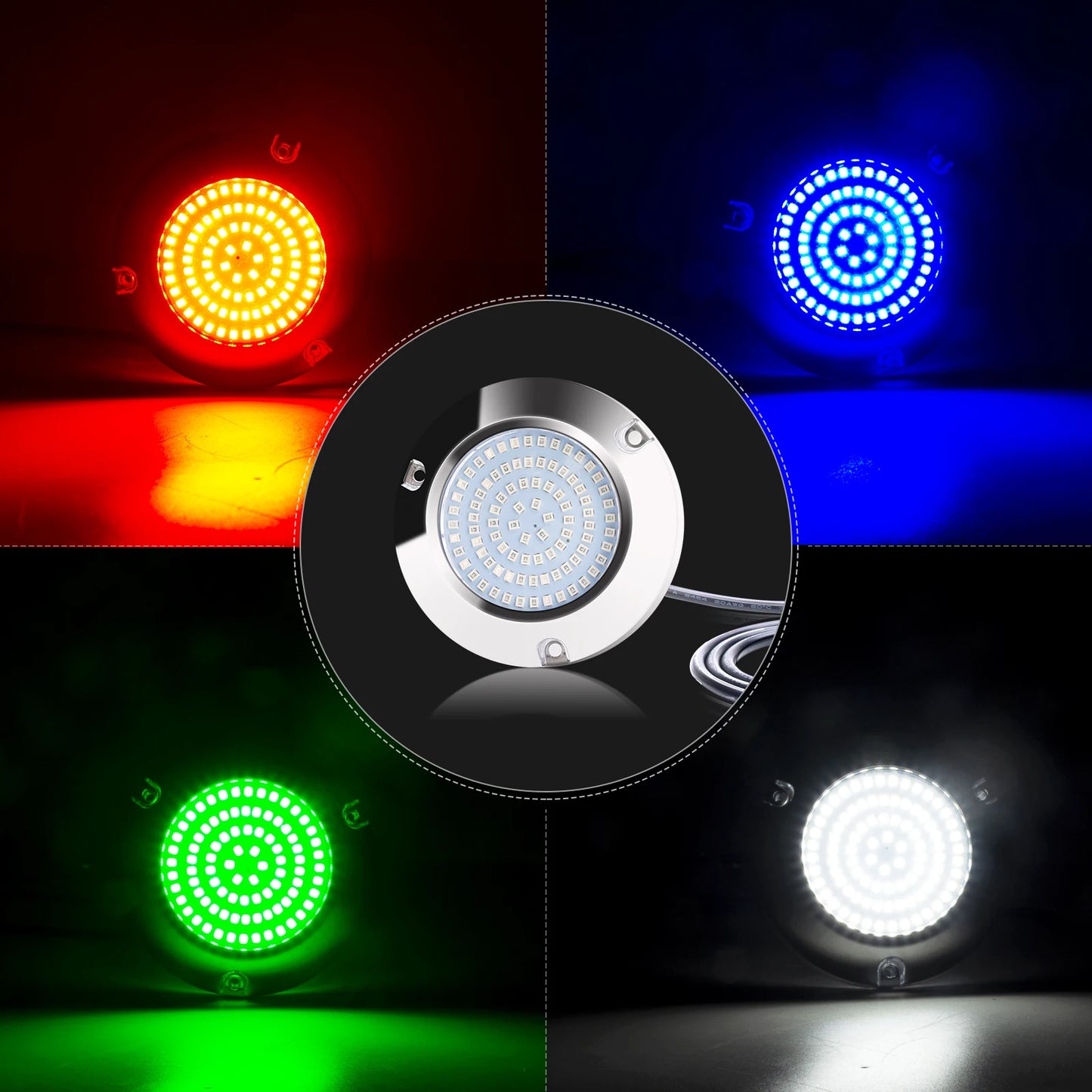 120W LED Marine Yacht Lamp DC12V 24V 316L Stainless Steel IP68 Anti-corrosion Boat Underwater Light Saltwater
