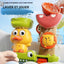 Duck & Flower Waterwheel Bath Toy with Suction Cup for Kids 0-12 Years