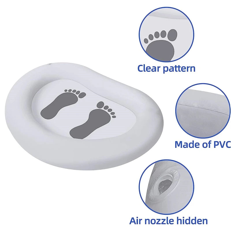 Inflatable Pool Foot Bath Basin - Durable PVC Foot Soak for Swimming Pools, Camping, and Outdoor Use (88*65cm)