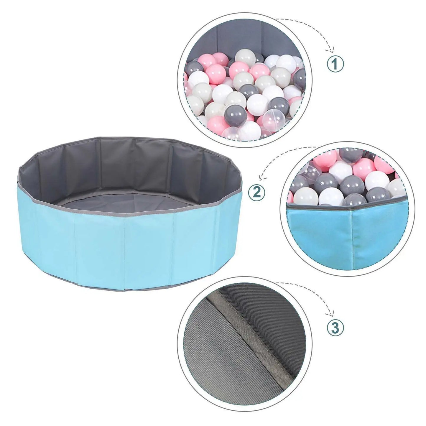 Foldable Dry Pool Infant Ball Pit Ocean Ball Playpen For Baby Ball Pool Playground Toys