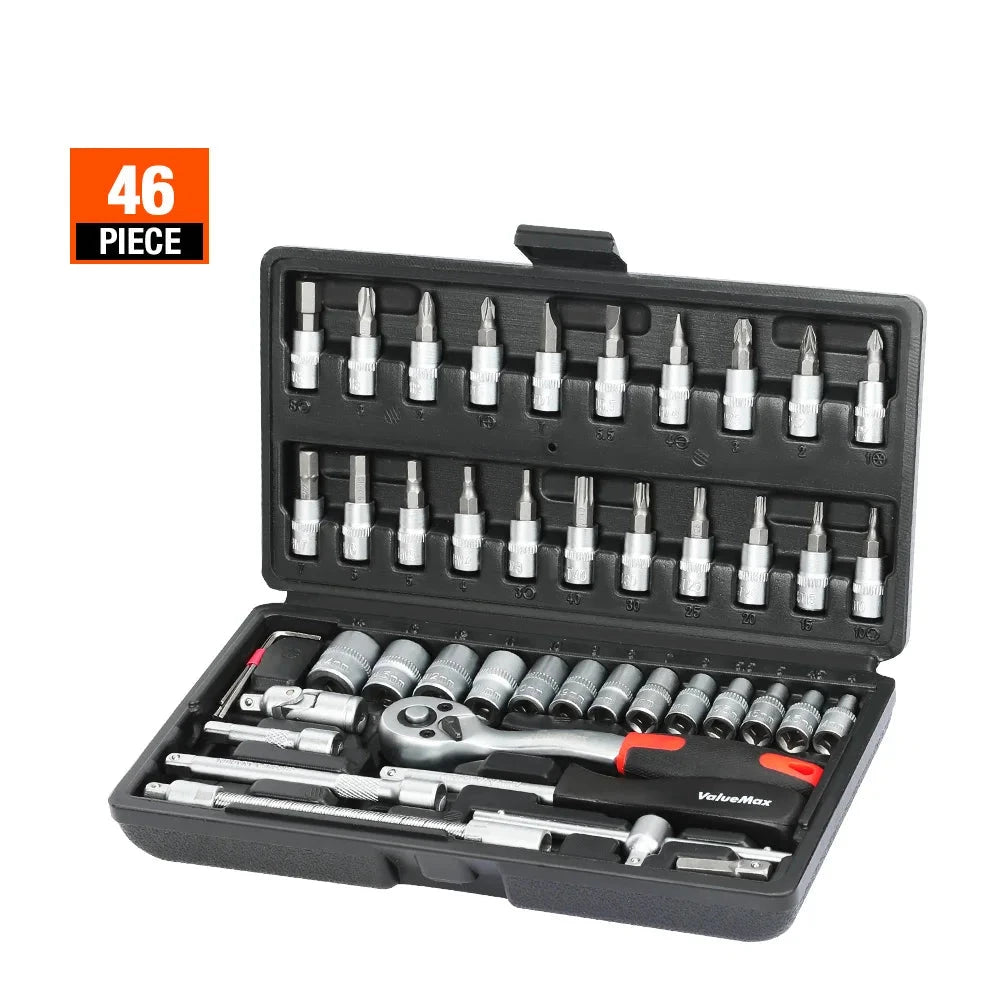 Juego de Herramientas de Reparación ValueMax 27-122PC - Kit de Llaves de Taller en Casa