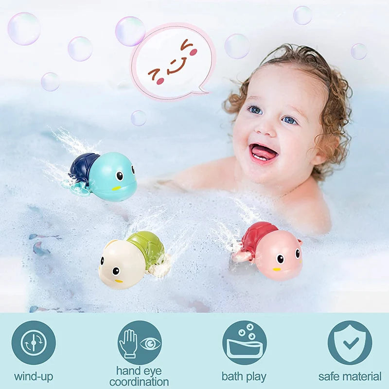 Ensemble de jouets de bain mécanique tortue nageuse et baleine