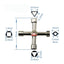 Multifunctional 4-Way Cross Key Socket Wrench for Plumbing and Utility
