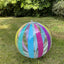 Colorful Striped Transparent Inflatable Beach Ball for Beach, Pool, and Party Games (Ages 14+）