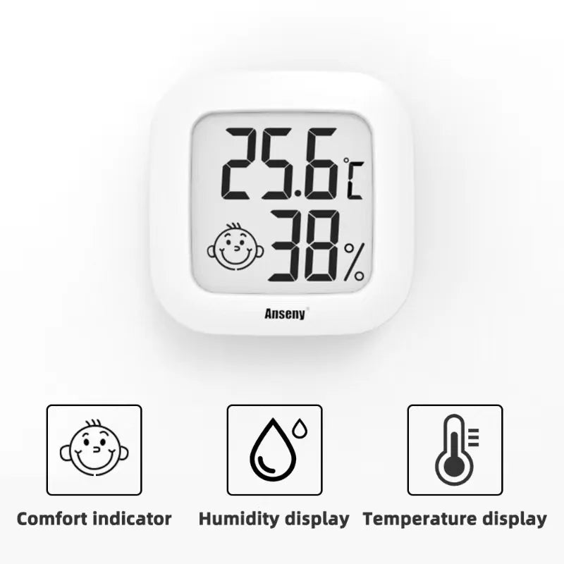 LCD Digital Thermometer Hygrometer Indoor Room Mini Electronic Temperature Humidity Meter Sensor Gauge Weather Station for Home