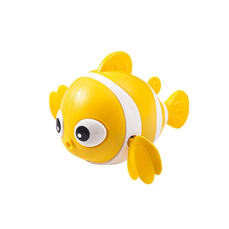 Cute Clownfish Clockwork Bath Toy for Toddlers (0-6 Years), Unisex Plastic PP Swimming Water Toy