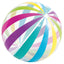 Colorful Striped Transparent Inflatable Beach Ball for Beach, Pool, and Party Games (Ages 14+）
