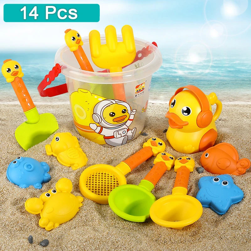 Kids' Beach Sand Toy Set with Bucket and Shovel