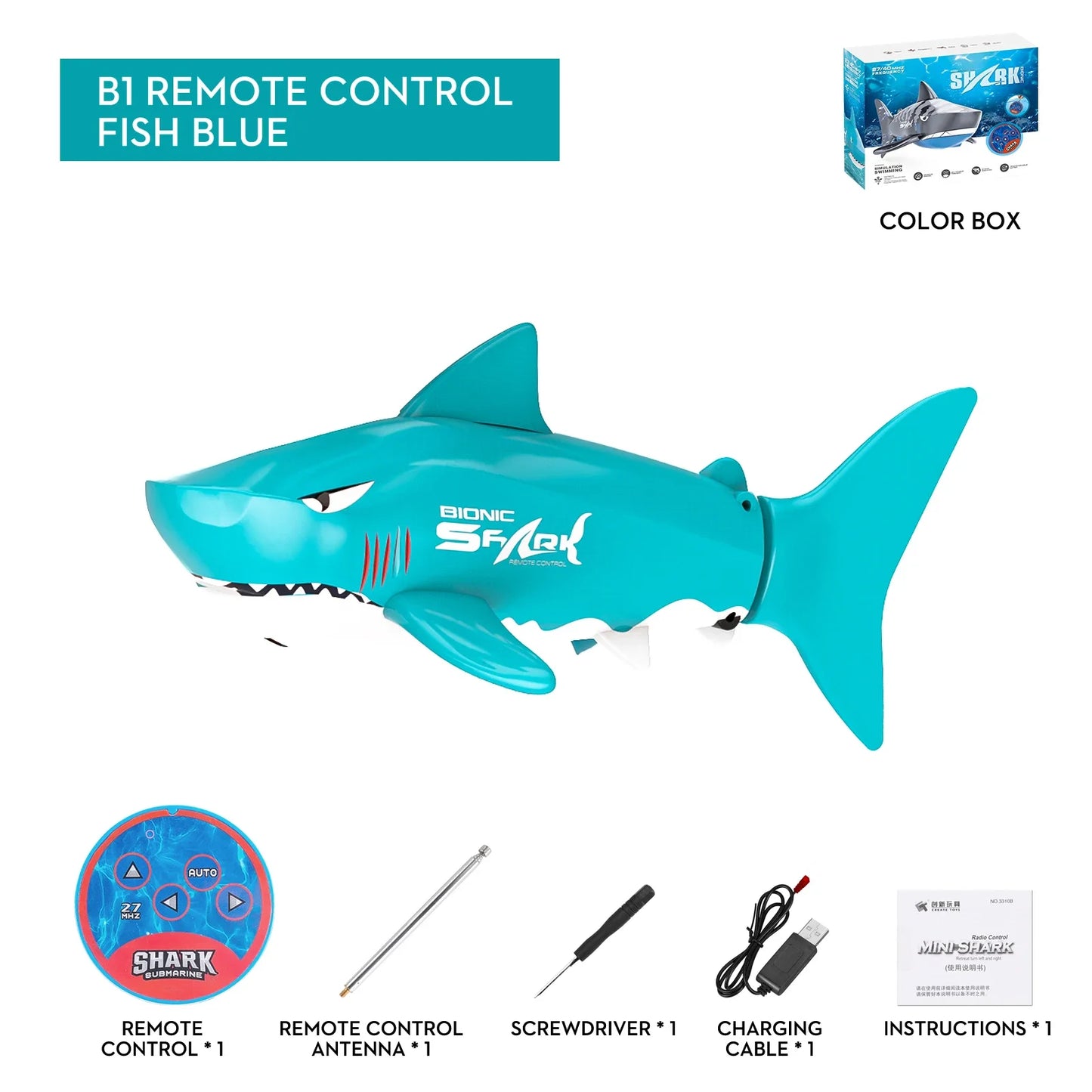 Spray Water RC Shark – Electric Remote Control Toy