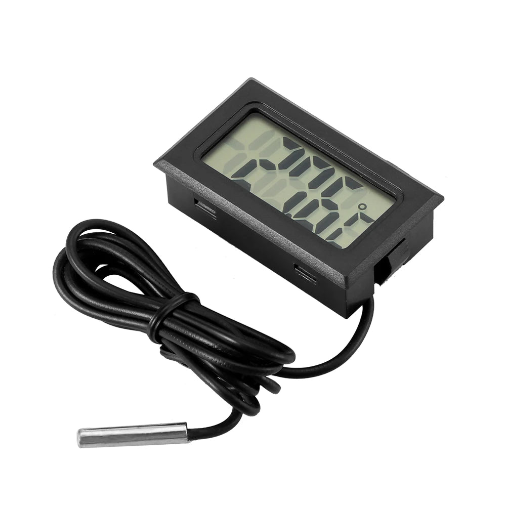 Mini thermomètre numérique LCD avec sonde étanche, de -50 °C à 110 °C, pour aquarium, voiture, bain-marie, testeur de température avec capteur intégré