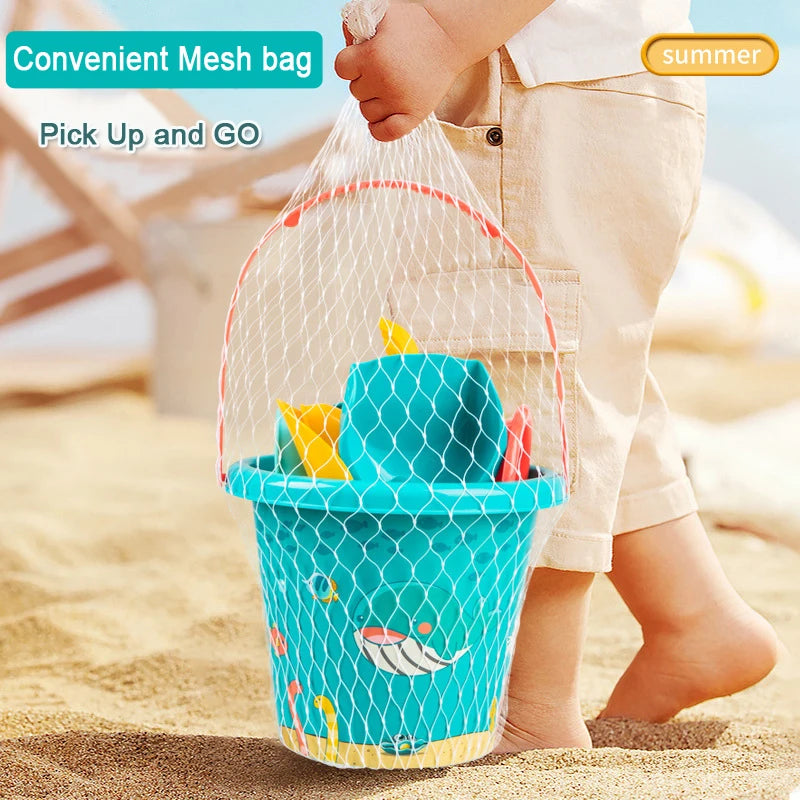 Kids' Beach Sand Toy Set with Bucket and Shovel