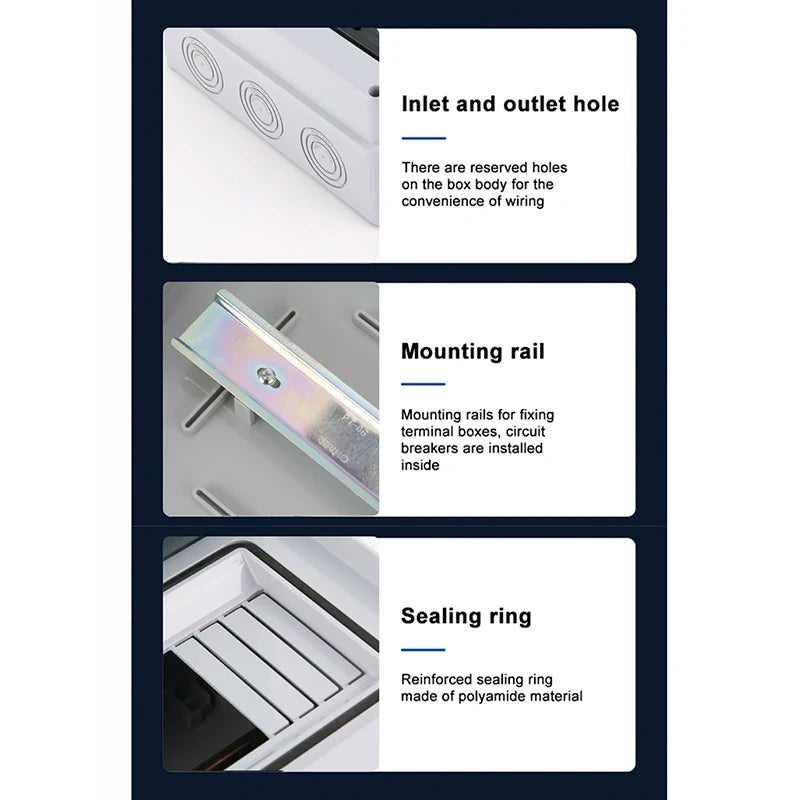 Household HT Series 2/3/5/8/12/15/18/24WAY PC Waterproof and Dustproof Distribution Box