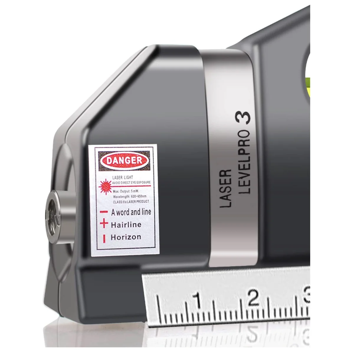 Multipurpose Line Laser Leveler Tool with Measure Tape and Rulers