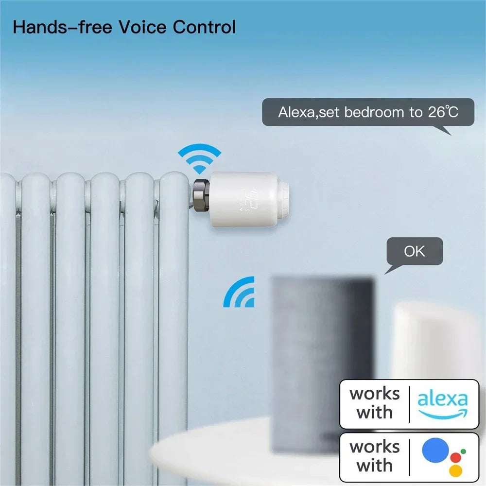 Tuya WiFi Zigbee Siłownik grzejnika Termostatyczne zawory Inteligentny termostat TVR Kontroler temperatury Wsparcie Alexa Google Home