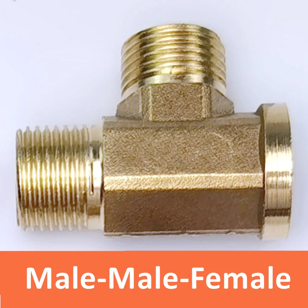 Comp Fitting T Compression Fitting T Connector Pipe 1/8 1/4 3/8 1/2 BSP Brass Pipe Fi ...
